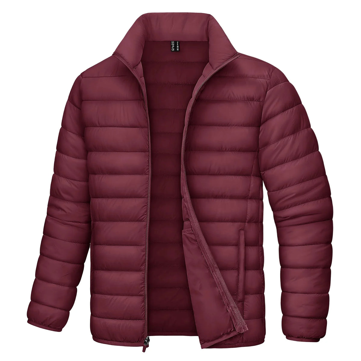 MAGCOMSEN Lightweight Puffer Jacket Mens Winter Thermal Warm Quilted Coat Waterproof Windproof Puffy Jackets Male Windbreaker