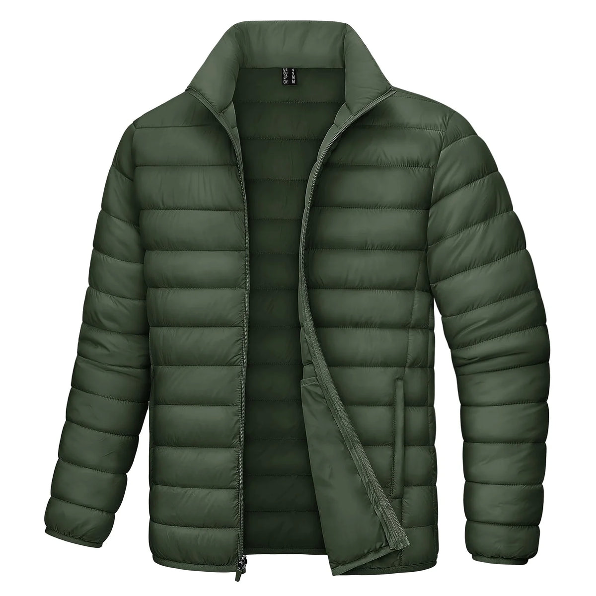 MAGCOMSEN Lightweight Puffer Jacket Mens Winter Thermal Warm Quilted Coat Waterproof Windproof Puffy Jackets Male Windbreaker