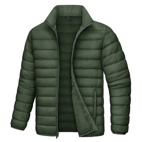 MAGCOMSEN Lightweight Puffer Jacket Mens Winter Thermal Warm Quilted Coat Waterproof Windproof Puffy Jackets Male Windbreaker