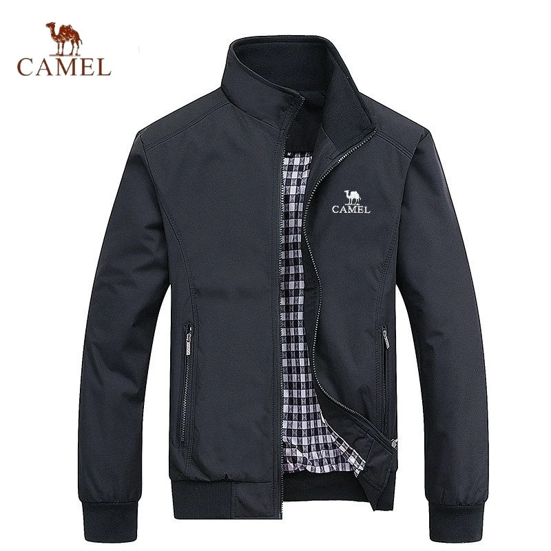 Embroidered CAMEL Spring and Autumn Casual Solid Color Fashion Slim Fit Bomb Jacket Jacket Baseball Jacket Men's Jacket M-6XL