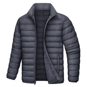 MAGCOMSEN Lightweight Puffer Jacket Mens Winter Thermal Warm Quilted Coat Waterproof Windproof Puffy Jackets Male Windbreaker