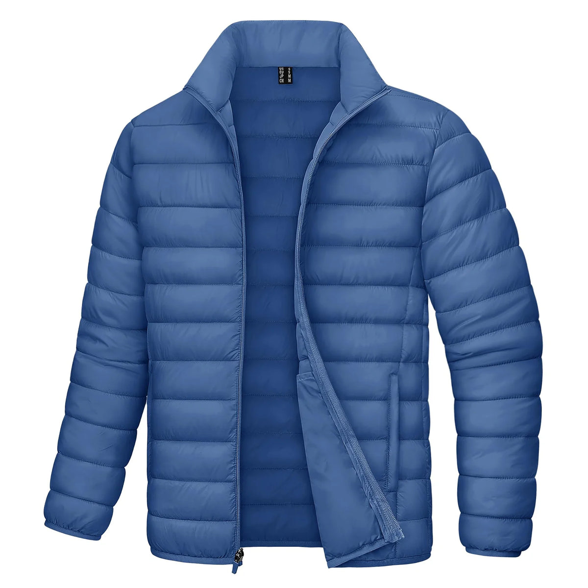 MAGCOMSEN Lightweight Puffer Jacket Mens Winter Thermal Warm Quilted Coat Waterproof Windproof Puffy Jackets Male Windbreaker