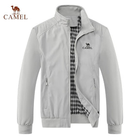 Embroidered CAMEL Spring and Autumn Casual Solid Color Fashion Slim Fit Bomb Jacket Jacket Baseball Jacket Men's Jacket M-6XL