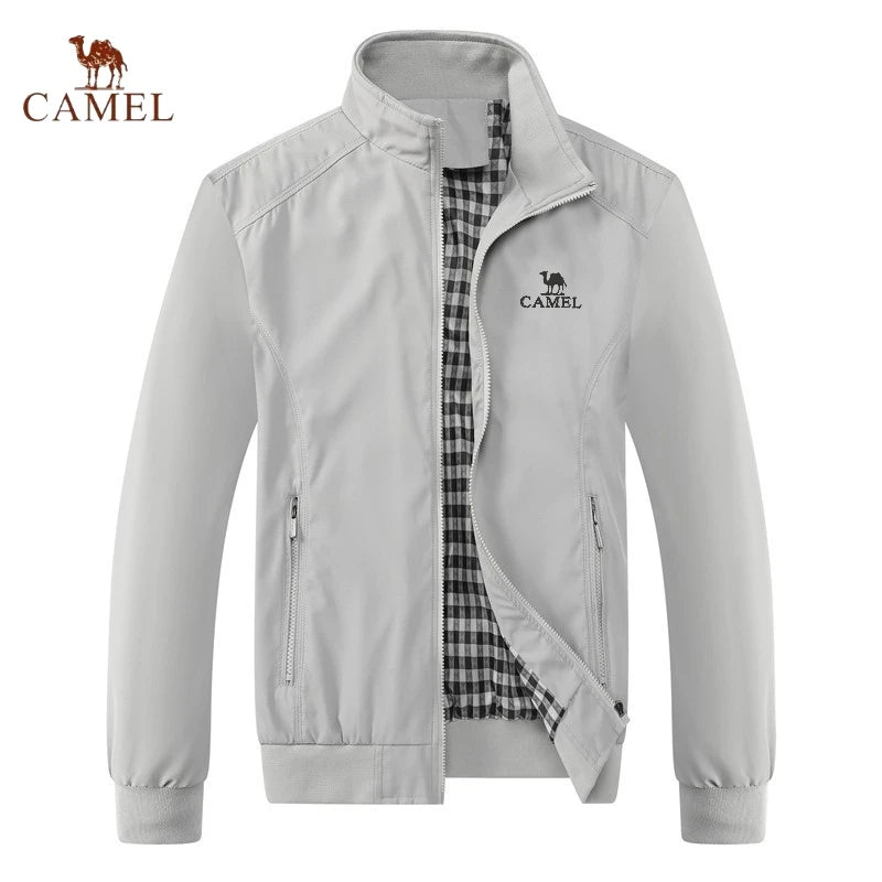 Embroidered CAMEL Spring and Autumn Casual Solid Color Fashion Slim Fit Bomb Jacket Jacket Baseball Jacket Men's Jacket M-6XL