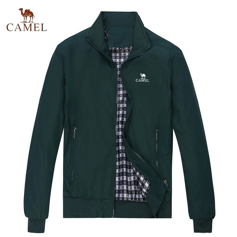 Embroidered CAMEL Spring and Autumn Casual Solid Color Fashion Slim Fit Bomb Jacket Jacket Baseball Jacket Men's Jacket M-6XL