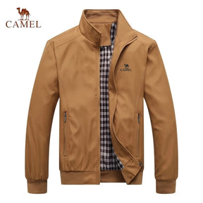 Embroidered CAMEL Spring and Autumn Casual Solid Color Fashion Slim Fit Bomb Jacket Jacket Baseball Jacket Men's Jacket M-6XL