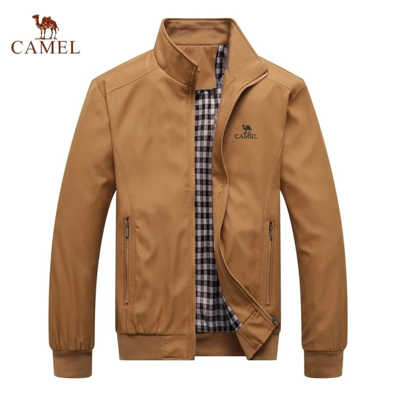 Embroidered CAMEL Spring and Autumn Casual Solid Color Fashion Slim Fit Bomb Jacket Jacket Baseball Jacket Men's Jacket M-6XL