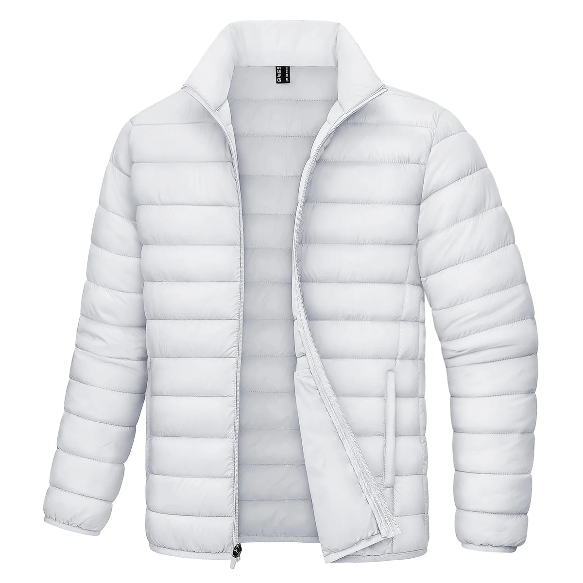 MAGCOMSEN Lightweight Puffer Jacket Mens Winter Thermal Warm Quilted Coat Waterproof Windproof Puffy Jackets Male Windbreaker